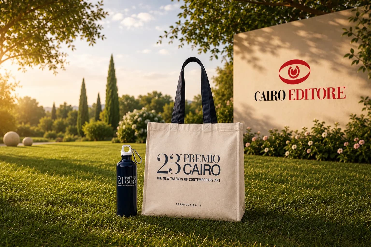 Cairo Editore — Premio Cairo — shopper & borraccia